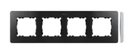 Klawisze i ramki - Kontakt Simon Ramka 4-krotna SIMON 82 Detail SELECT metal - grafit/aluminium - miniaturka - grafika 1