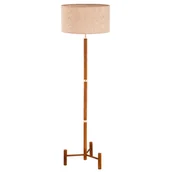 Lampy stojące - Lampa podłogowa stojąca Supra brązowo-beżowa 1xE27x15W wym: 155 x 45 x 45 cm metal Alfa - miniaturka - grafika 1