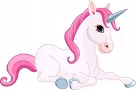 Naklejki na ścianę - Naklejka dla dzieci Kucyk konik Pony Jednorożec 14, 180x120 cm - miniaturka - grafika 1