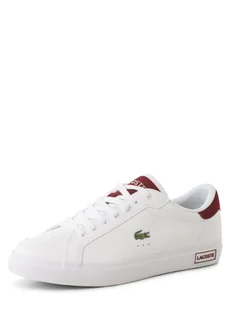 Lacoste Tenisówki z dodatkiem skóry Mężczyźni skóra biały jednolity, 8 - Trampki męskie - miniaturka - grafika 1