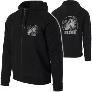 Bluza z kapturem HELIKON Old School Fullzip Rozpinana Czarna 3XL - Bluzy męskie - miniaturka - grafika 1