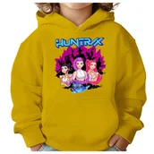 Bluzy dla dziewczynek - BLUZA DZIECIĘCA KPOP DEMON HUNTERS HUNTRIX 104 Z KAPTUREM BAWEŁNIANA - miniaturka - grafika 1