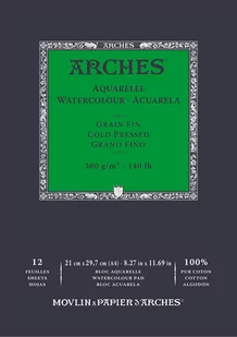 Blok do akwareli Arches Aquarelle A4 300g 12 kartek Cold pressed - Podobrazia, bloki, papiery - miniaturka - grafika 1