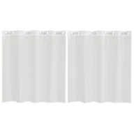 Zasłony - vidaXL Zasłony woalowe z przelotkami 2 szt. białe - miniaturka - grafika 1