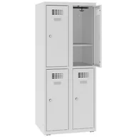 Szafki BHP - Szafka metalowa zamykana dla młodszych uczniów o wys. 145 cm MSUS 322 S z półką - miniaturka - grafika 1