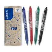 Pióra kulkowe - Zestaw wymazywalne pióro kulkowe 4x PILOT FRIXION BALL Clicker 0,7 4 kolory - miniaturka - grafika 1