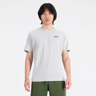 Koszulki męskie - Koszulka męska New Balance MT33517AG  szara - miniaturka - grafika 1