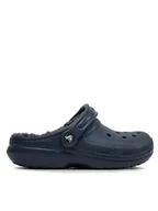 Klapki i japonki męskie - Crocs Klapki Classic Lined Clog 203591 Granatowy - miniaturka - grafika 1