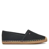 Espadryle damskie - Espadryle Tommy Hilfiger Flag Canvas Espadrille FW0FW08541 Czarny - miniaturka - grafika 1