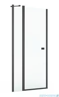 Akcesoria do armatury i ceramiki - Roca Capital drzwi prysznicowe CZARNY MAT 120x200cm przejrzyste AM4612016M | - miniaturka - grafika 1