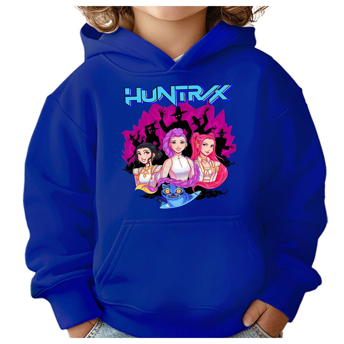 BLUZA DZIECIĘCA KPOP DEMON HUNTERS HUNTRIX 146-152 Z KAPTUREM BAWEŁNIANA