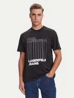 Koszulki męskie - Karl Lagerfeld Jeans T-Shirt A3M17002 Czarny Regular Fit - miniaturka - grafika 1