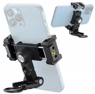 Podstawka / Składany Uchwyt Grip Na Telefon / Smartfon Do Statywu 2x Gwint 1/4" + Iso Obrót 360 Telesin / Pm-001 - Selfie stick - miniaturka - grafika 1