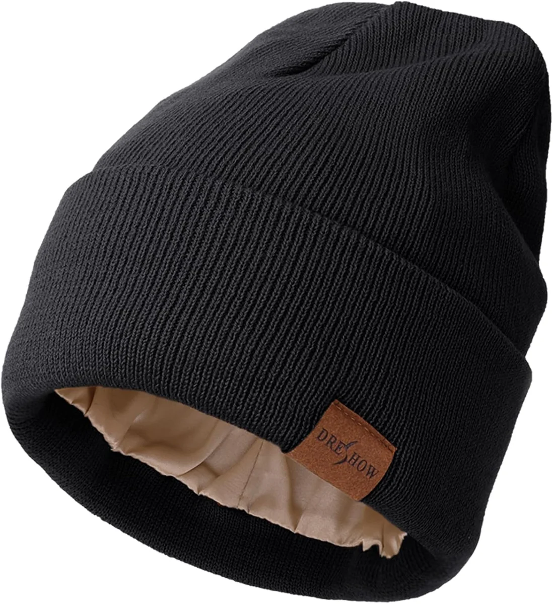CZAPKA ZIMOWA BEANIE Z SATYNOWĄ PODSZEWKĄ Z DASZKIEM UNISEX