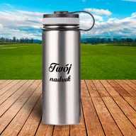Termosy - Termos 550 ml z Twoim nadrukiem - srebrny - miniaturka - grafika 1