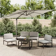 Parasole ogrodowe - vidaXL Parasol wiszący na aluminiowym słupku, piaskowy, 300x300 cm - miniaturka - grafika 1