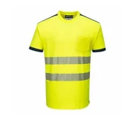 Odzież robocza - T-Shirt ostrzegawczy PW3 PORTWEST T181 - Żółty/Granatowy - miniaturka - grafika 1
