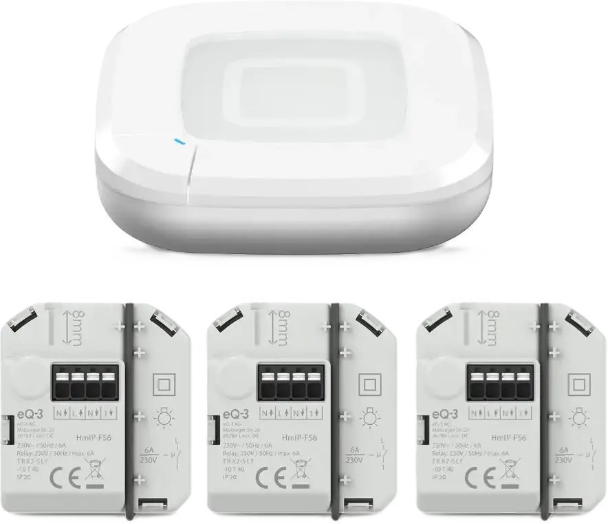 Access Point EQ3 Homematic IP Access Point 2 + 3 x Siłownik przełączający 6 A Podtynkowy
