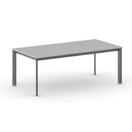 Stoły i stoliki do biura - B2B Partner Stół konferencyjny INVITATION 2000 x 1000 x 740 mm, szary 499399 - miniaturka - grafika 1