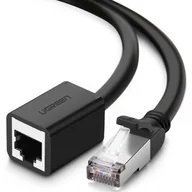 Kable miedziane - Ugreen Kabel sieciowy UGREEN przedłużacz Ethernet RJ45 Cat 6 FTP z metalową wtyczną 2m czarny UGR261BLK - miniaturka - grafika 1