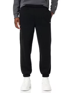 Spodnie męskie - Champion Legacy Authentic Pants-C-Logo Powerblend Fleece elastyczny kombinezon spodnie męskie, Nero, M - grafika 1