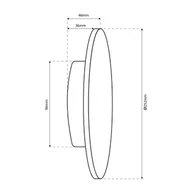 Lampy ogrodowe - Milagro Kinkiet zewnętrzny LED Disk Lighting, czarny, tworzywo sztuczne, nowoczesny - miniaturka - grafika 1
