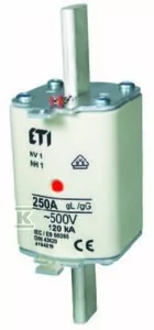 Eti-Polam Wkładka bezpiecznikowa KOMBI NH1 200A gG/gL 500V WT-1 004184217 /3szt./ 004184217 - Bezpieczniki elektryczne - miniaturka - grafika 1