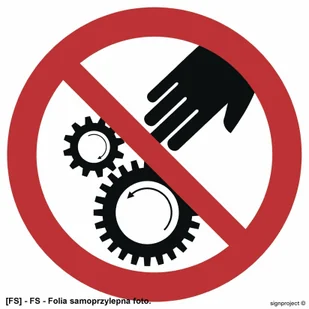 SIGNPROJECT GB027 - Ruchome części maszyny 350x350 - Tablice BHP - miniaturka - grafika 1