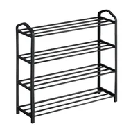Szafki na buty - Regał na buty Smukee 62 x 20 x 62 cm, 4 półki, metalowy, czarny - miniaturka - grafika 1
