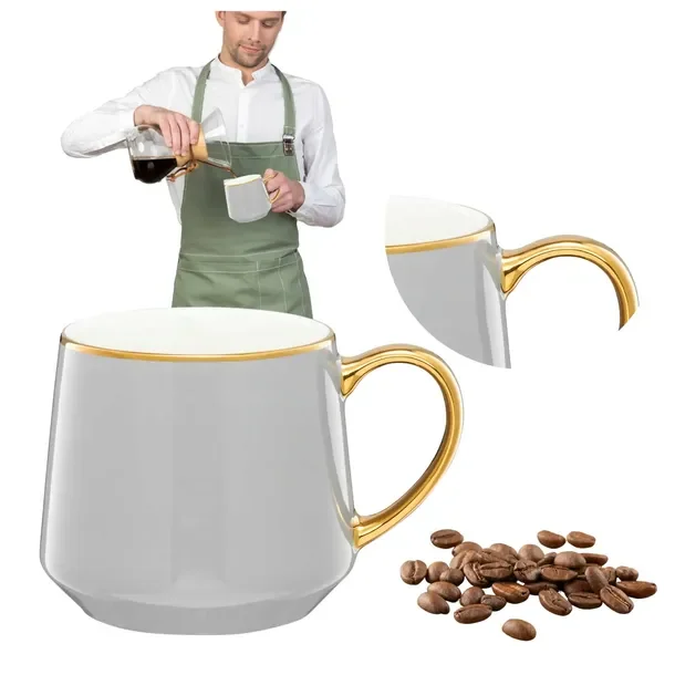 Kubek Porcelanowy Do Kawy Herbaty Ziół Duży Elegancki Ambition 460ml Uchem