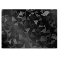 Podnóżki, podpórki, podkładki - Mata pod krzesło do biura Abstrakcja czarna 140x100 cm - miniaturka - grafika 1