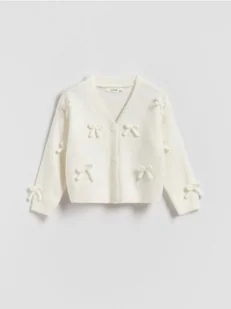 Reserved - Sweter z domieszką wełny - złamana biel - Bluzy dla dziewczynek - miniaturka - grafika 1