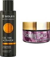 Balsamy i kremy do opalania - Soleo Tan Technology Gel Tan Activator + Słoiczek Beauty Face - miniaturka - grafika 1