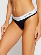 Majtki damskie - Calvin Klein Underwear Stringi 0000F3786E Czarny - miniaturka - grafika 1