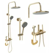 Zestawy prysznicowe - Rea Zestaw Prysznicowy REA MAX Złoty - miniaturka - grafika 1