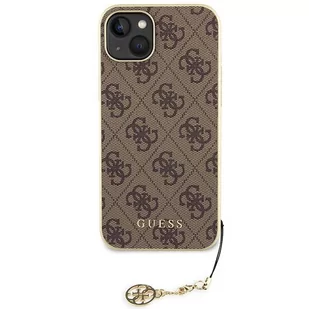 Guess GUHCP15MGF4GBR iPhone 15 Plus 6.7" brązowy/brown hardcase 4G Charms Collection - Etui i futerały do telefonów - miniaturka - grafika 3