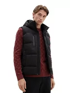 Garnitury - TOM TAILOR Męska kamizelka 1037355, 29999-Black, M, 2999 - Black, M - miniaturka - grafika 1