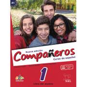 Książki do nauki języka hiszpańskiego - Companeros 1 Podręcznik + licencia digital  nueva edicion - SGEL-Educacion - miniaturka - grafika 1