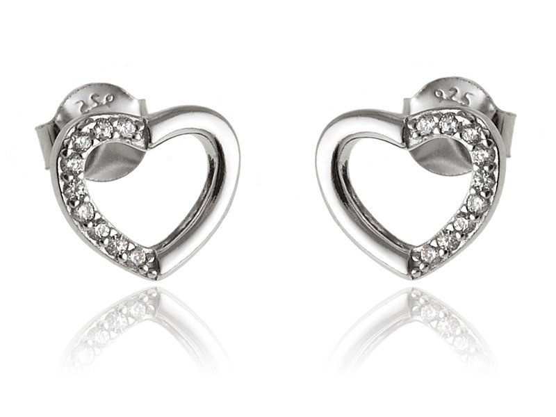 Kolczyki srebrne serca serduszka k2952- 1,3g