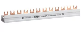 Hager Insulated busbar 4p 63a fork 10mm2 12m KDN463A - Inne akcesoria elektryczne - miniaturka - grafika 1