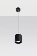 Lampy sufitowe - Sollux Lighting Lampa wisząca ORBIS 1 czarny - miniaturka - grafika 1