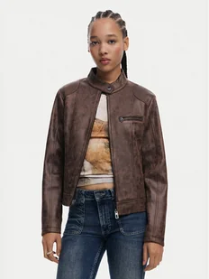 Desigual Kurtka skórzana 25SWEW46 Brązowy Regular Fit - Kurtki damskie - miniaturka - grafika 1