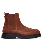 Botki męskie - Sztyblety Calvin Klein Combat Ess Chelsea Boot Su YM0YM01372 Brązowy - miniaturka - grafika 1