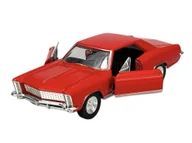 Samochody i pojazdy dla dzieci - WELLY OLD TIMER 1965 BUICK RIVIERA GRAN SPORT CZERWONY 1:34 SAMOCHÓD NOWY METALOWY MODEL - miniaturka - grafika 1
