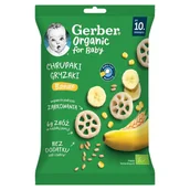 Przekąski dla dzieci - Gerber Organic Chrupaki gryzaki banan po 10. miesiącu 28 g - miniaturka - grafika 1
