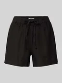 Spodenki damskie - Szorty o luźnym kroju z mieszanki wiskozy i lnu model ‘CARO’ - miniaturka - grafika 1