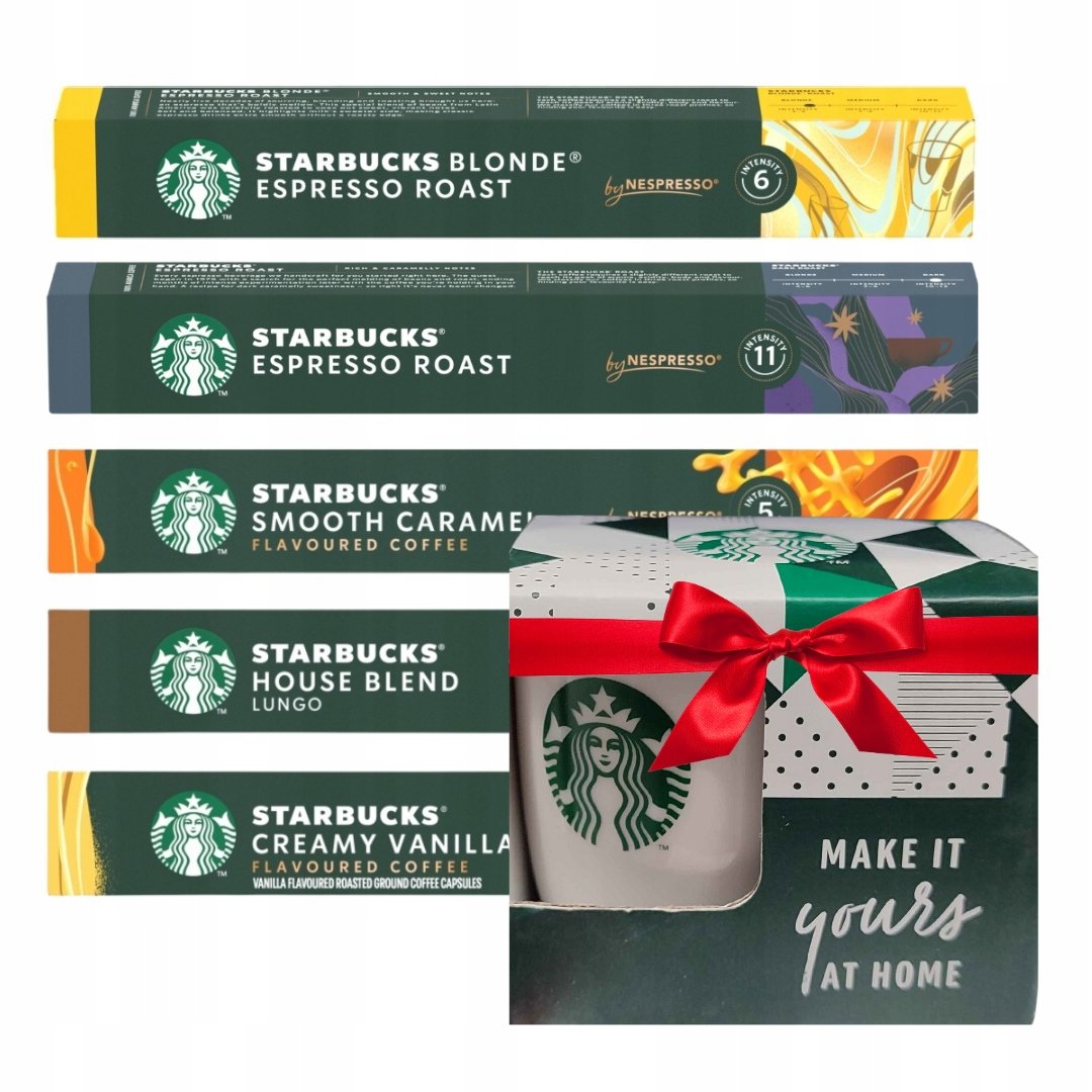 Kawa w Kapsułkach Nespresso Starbucks 10 kapsułek x5 kubeczek 80ml