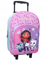 Plecaki szkolne i tornistry - WALIZKA PLECAK NA KÓŁKACH DLA DZIECI SZELKI KOCI DOMEK GABBY GABI - miniaturka - grafika 1