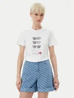 Koszulki i topy damskie - KARL LAGERFELD T-Shirt A2W17103 Biały Regular Fit - miniaturka - grafika 1