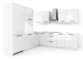 Meble kuchenne - Zestaw Mebli Kuchennych Siena 240X270-L/P Biały Połysk - miniaturka - grafika 1